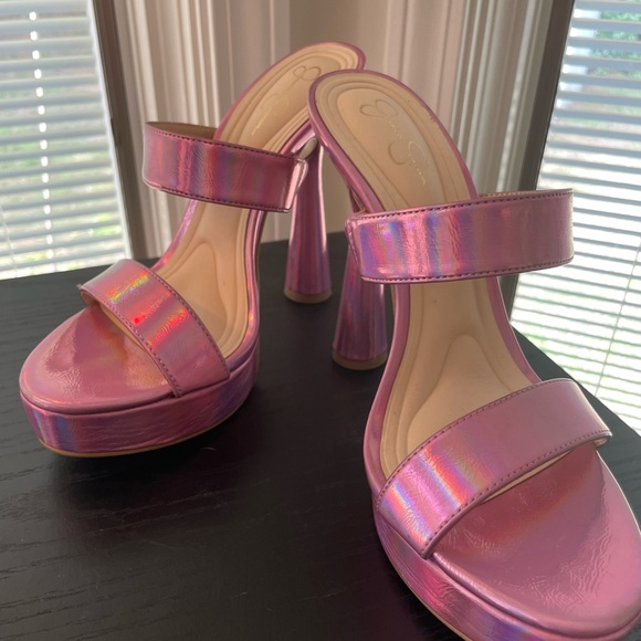 Jessica Simpson Shoes - Jessica Simpson Pink Platform Strappy Heels/NWOT/no box